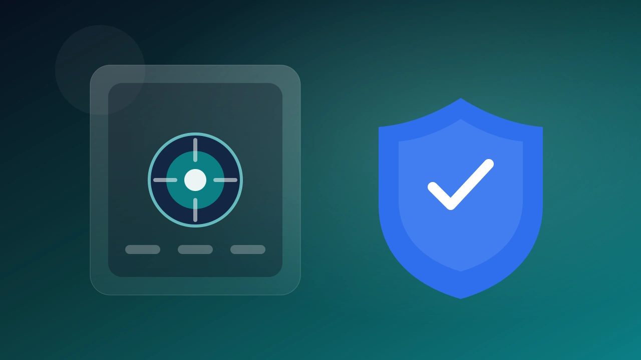 Vault dial and shield illustrating password vault choices